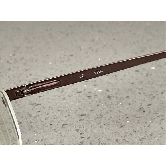 VIVA Eyewear RECTANGULAR EYEGLASSES FRAMES ONLY BROWN 296 BRN 57-15-145 - Picture 6 of 12